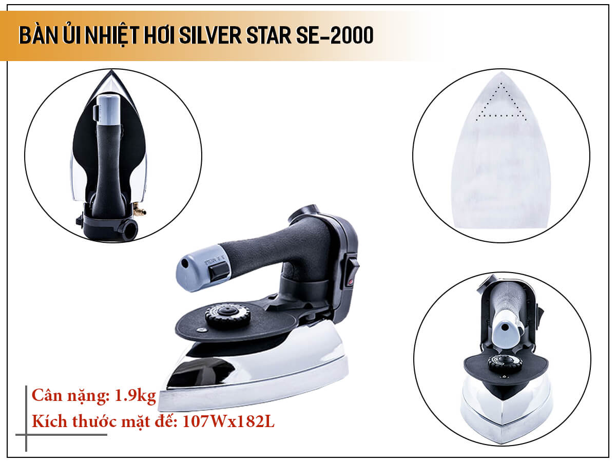 Bàn ủi nhiệt hơi công nghiệp Silver Star SE-2000 Bàn ủi nhiệt hơi công nghiệp Silver Star SE-2000