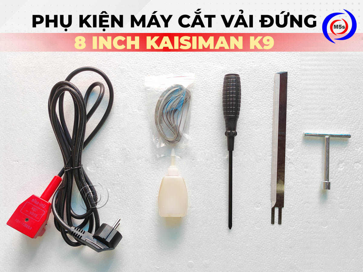 Bộ phụ kiện đi kèm của máy cắt vải đứng 8 inch Kaisiman K9 Bộ phụ kiện đi kèm của máy cắt vải đứng 8 inch Kaisiman K9