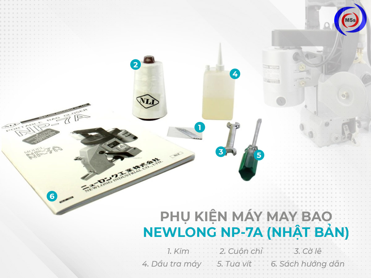 Bộ phụ kiện của máy may bao cầm tay Newlong NP7A Bộ phụ kiện của máy may bao cầm tay Newlong NP7A