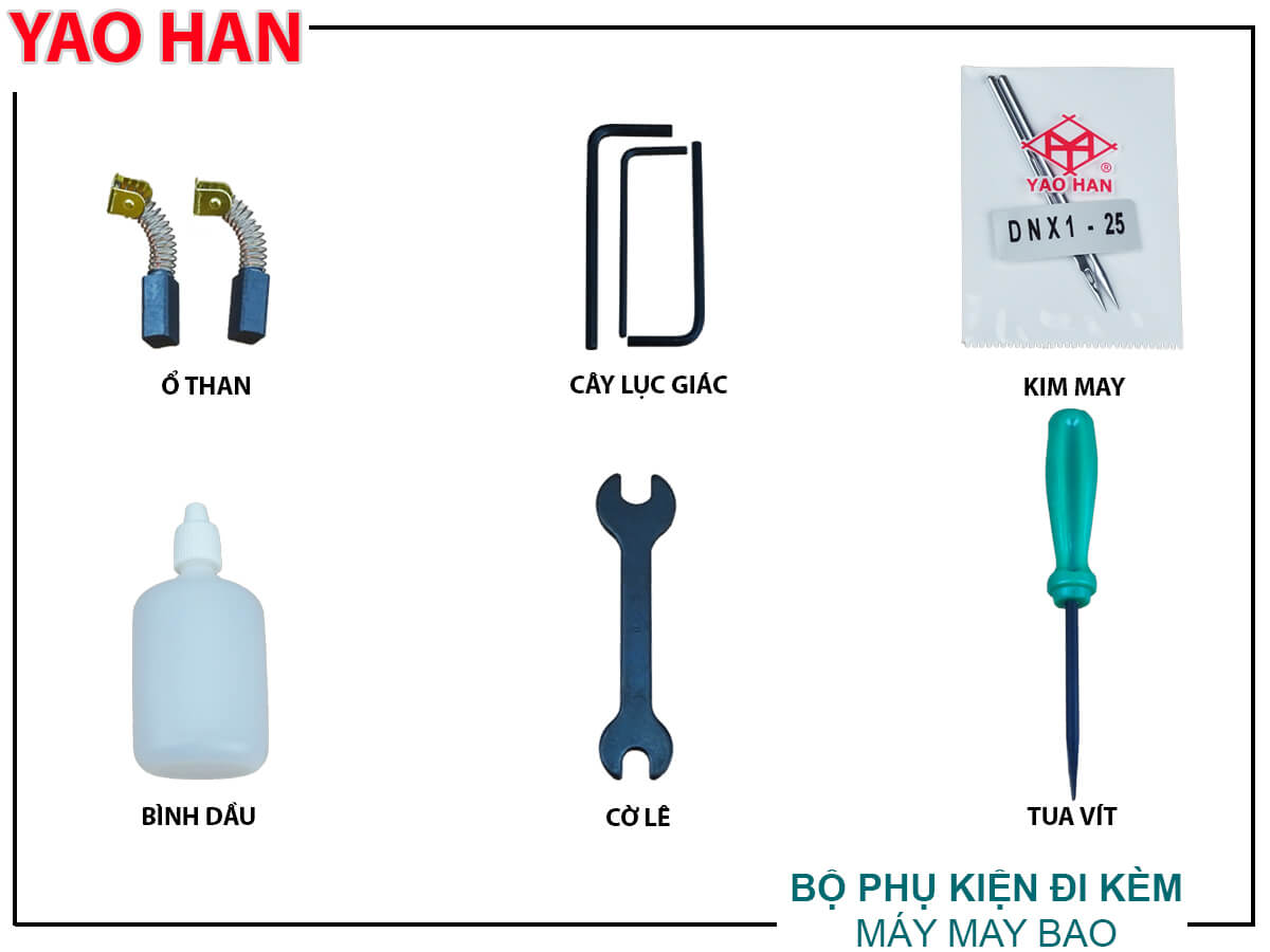 Bộ phụ kiện máy may bao cầm tay Yaohan N600H Bộ phụ kiện máy may bao cầm tay Yaohan N600H