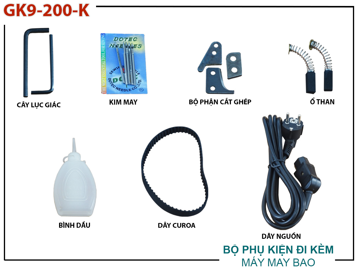 Phụ kiện máy may bao cầm tay Kachi GK9-200 Phụ kiện máy may bao cầm tay Kachi GK9-200