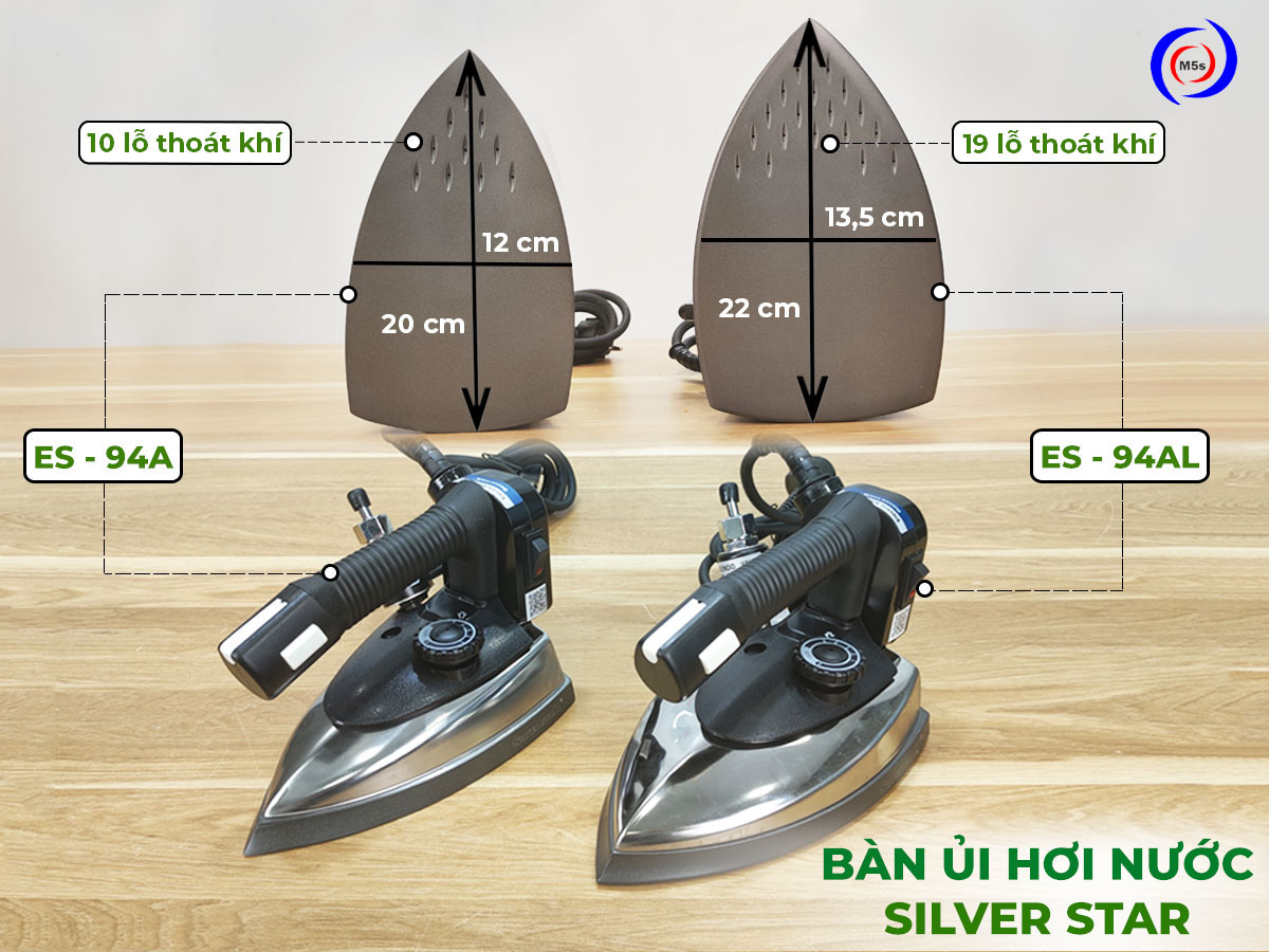 So sánh bàn ủi bình nước treo ES-94AL và ES94A