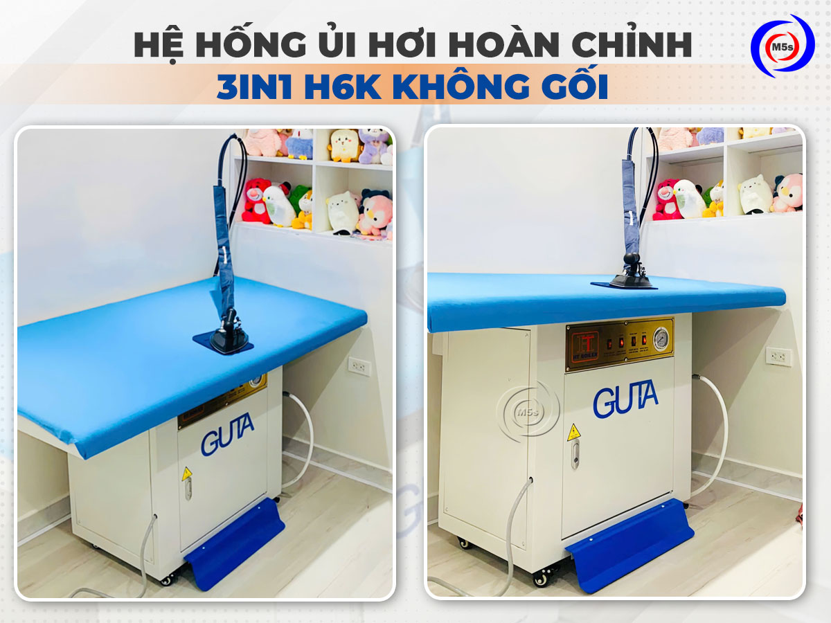 Hệ thống ủi hơi công nghiệp 3 in 1 không gối H6K Hệ thống ủi hơi công nghiệp 3 in 1 không gối H6K