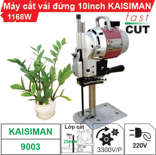 Máy cắt vải đứng Kaisiman 10 inch KSM-9003 1168W cao cấp, giá rẻ
