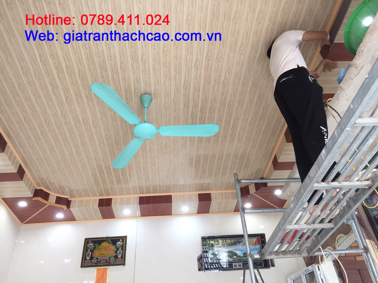 Trần nhựa giả gỗ đẹp Trần nhựa giả gỗ đẹp