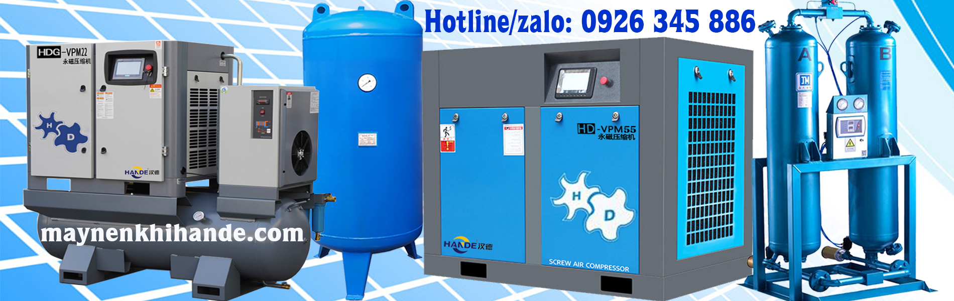 máy nén khí trục vít Hande