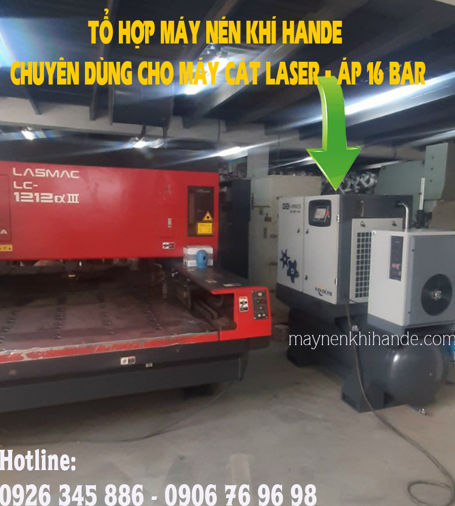 lắp đặt máy nén khí cho máy cắt laser