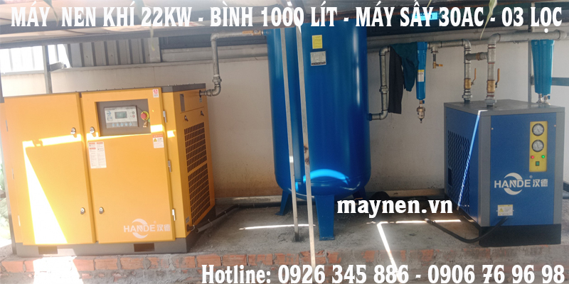 máy nén khí trục vít hande HD-22