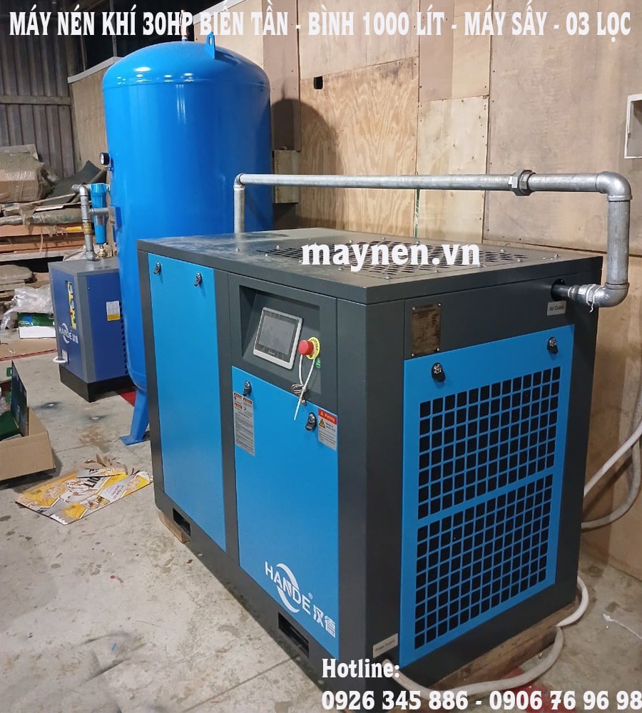 lắp đặt máy nén khí 22kw