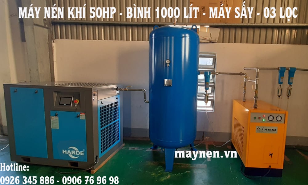 lắp đặt máy nén khí Hande