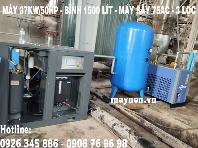 lắp đặt máy nén khí trục vít biến tần