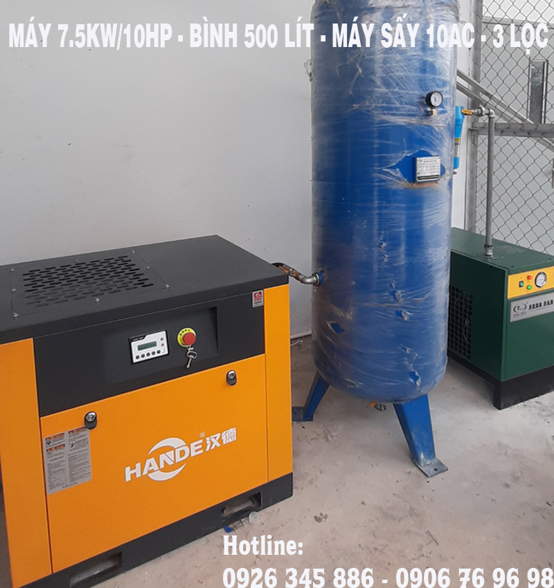 lắp đặt máy nén khí 10hp