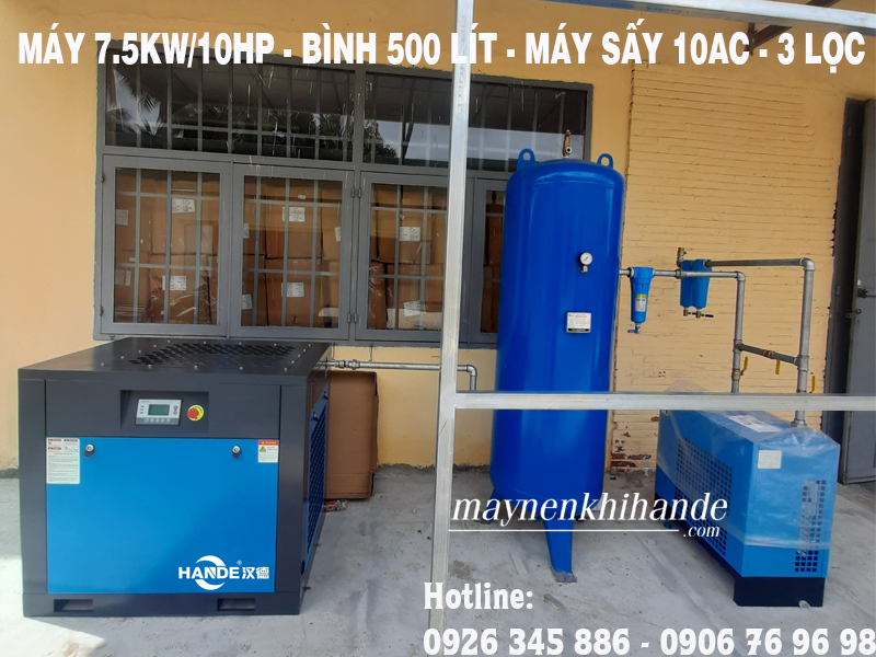 máy nén khí trục vít hande