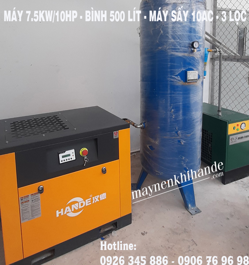 máy nén khí trục vít hande