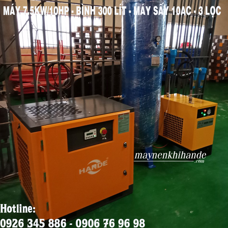 máy nén khí trục vít hande