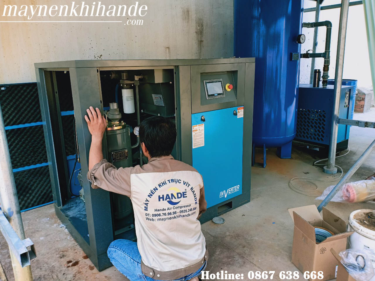 bảo trì máy nén khí hande