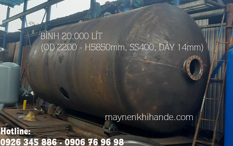 kích thước bình 20000 lít
