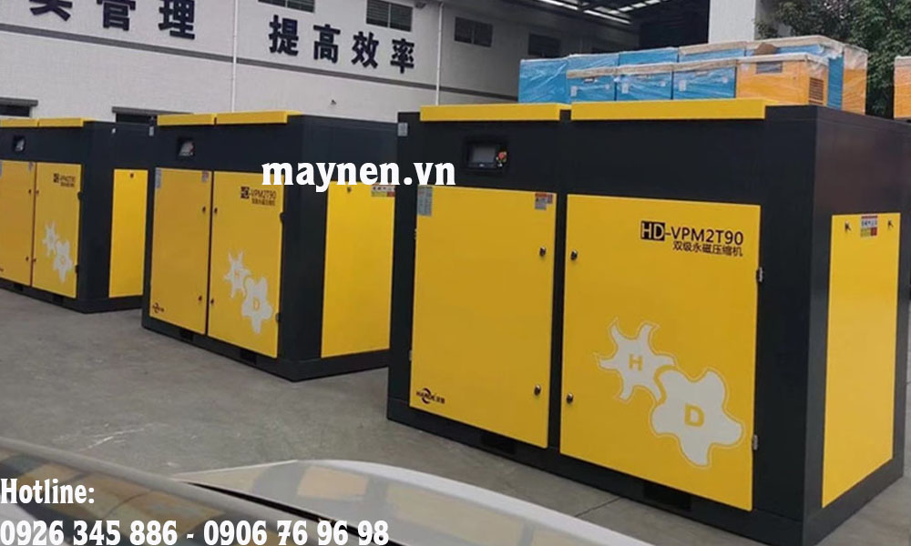 Lắp đặt máy nén khí 2 cấp Hande 90kw