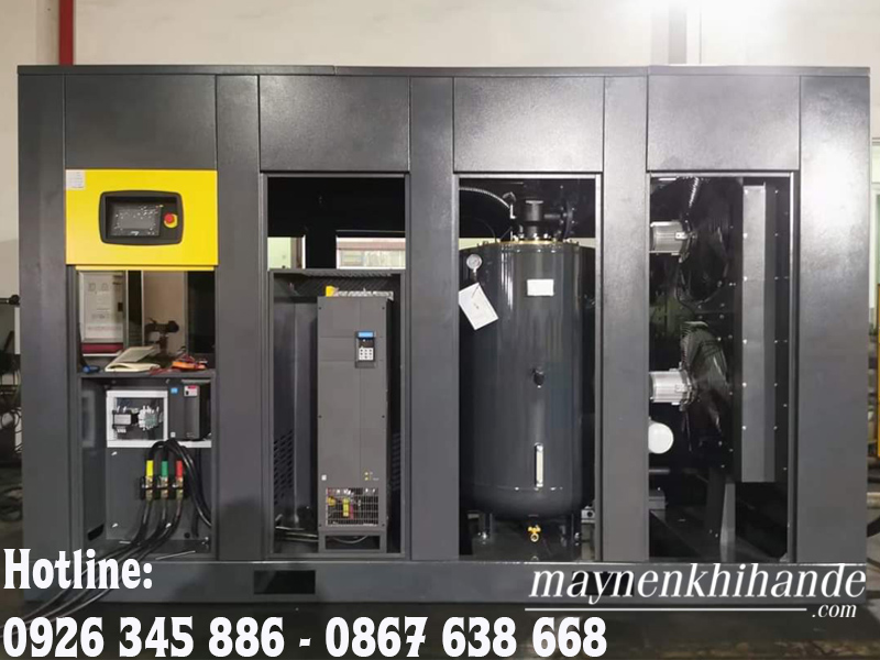 máy nén khí trục vít 2 cấp hande 350hp