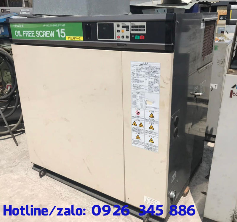 máy nén khí Nhật bãi không dầu