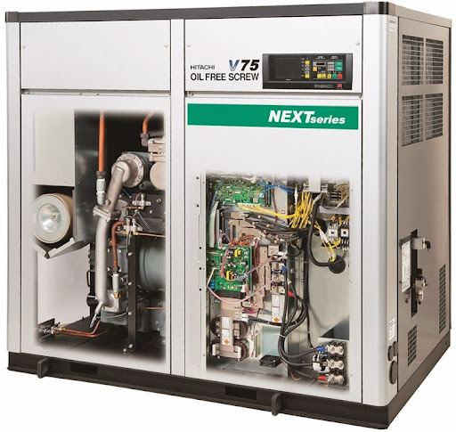 máy nén khí không dầu Hitachi