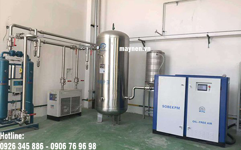 Lắp đặt máy nén khí trục vít không dầu