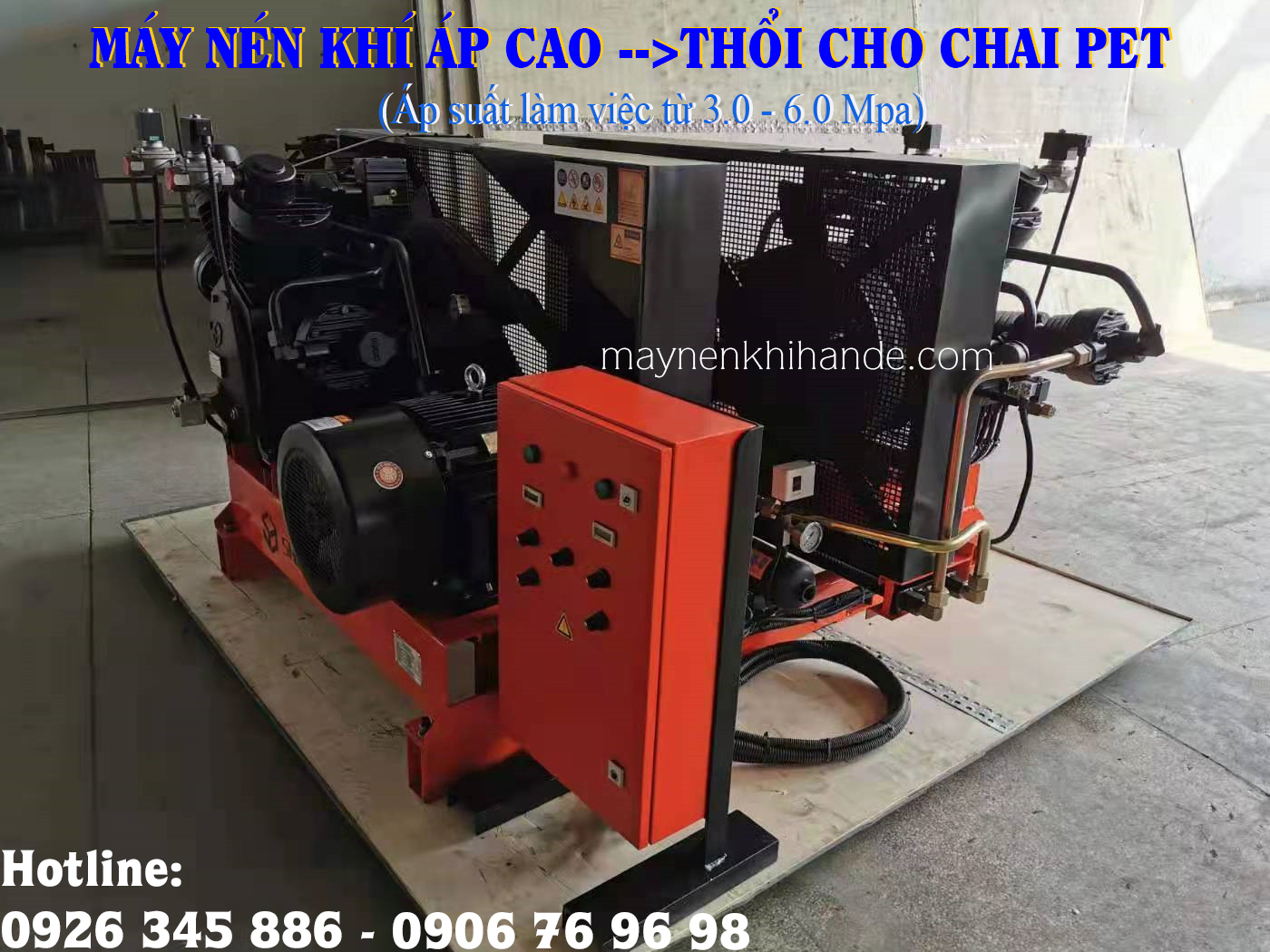 máy nén khí thổi chai pet áp 40 bar