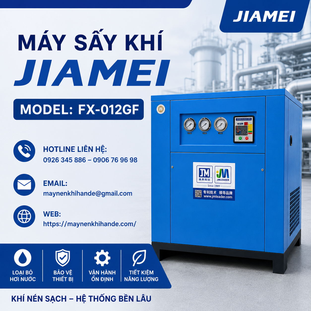 máy sấy khí Jiamei