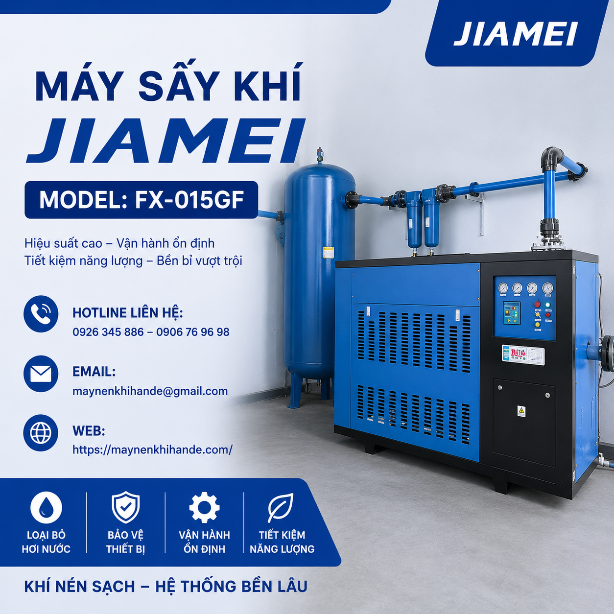 máy sấy khí Jiamei