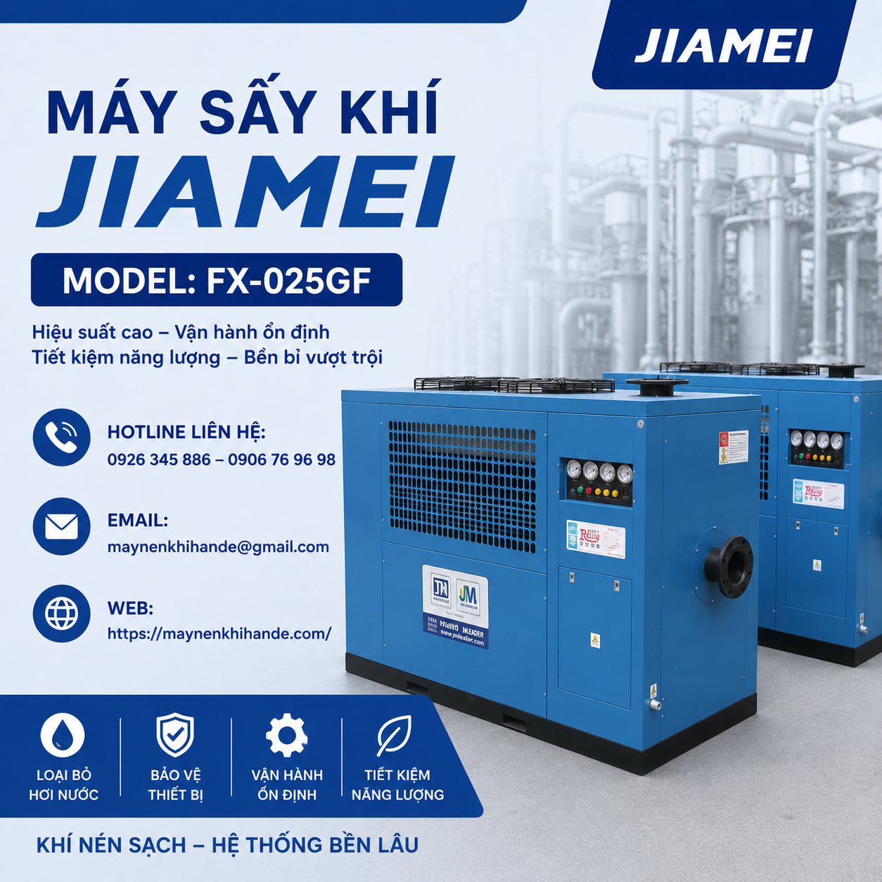 máy sấy khí Jiamei