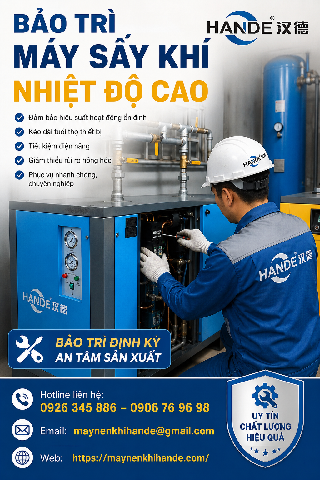 bảo trì máy sấy khí