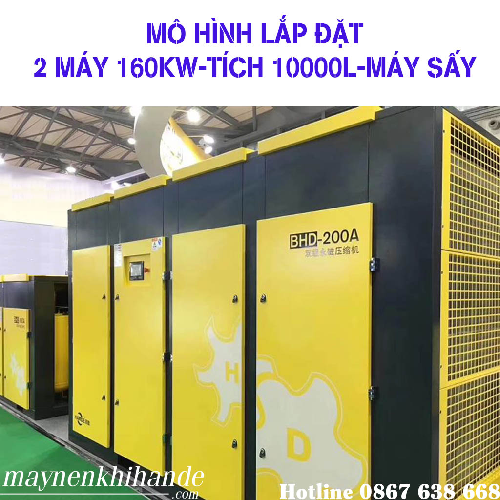 lắp đặt máy nén khí hande
