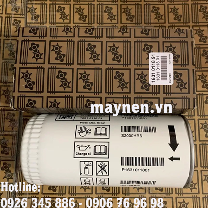 Lọc dầu Atlas Copco 1631 0118 91