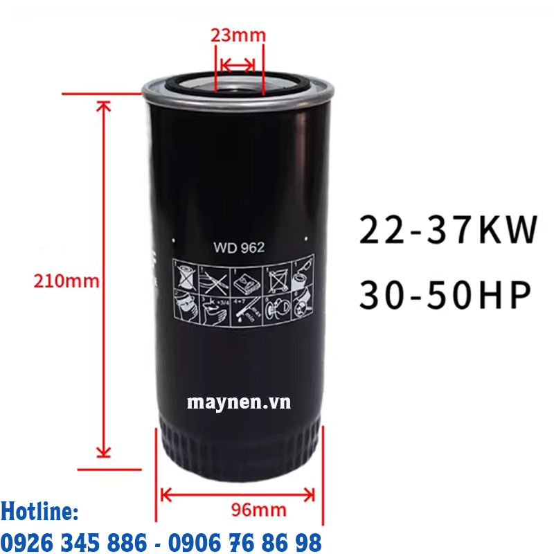 Lọc dầu máy nén khí WD962