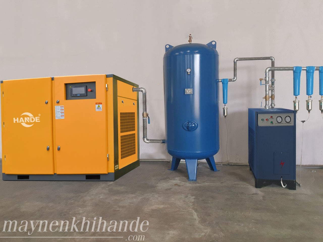 Vị trí lắp đặt máy sấy khí trong hệ thống