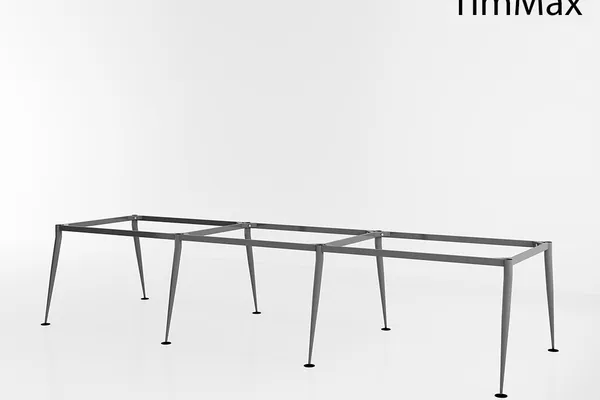 Chân bàn sắt phi 49 vuốt nhọn 3 chỗ ngồi  (Hệ chân rời ) KT 3600x600