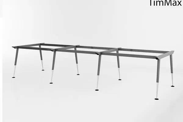 Chân bàn inox vuốt (Hệ A) cụm 3 người 3600x600