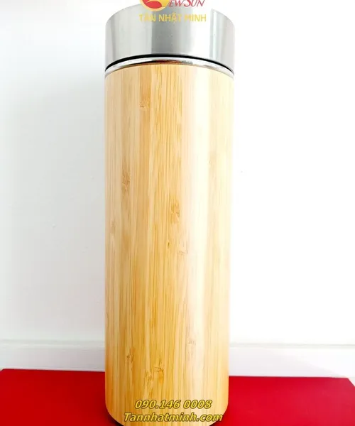 Bình giữ nhiệt tre trúc, Bình giữ nhiệt làm quà tặng, bình giữ nhiệt khắc tên