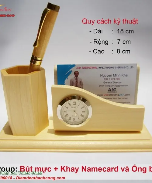 Bộ Bút Gỗ Khắc Tên Quà Tặng (3)