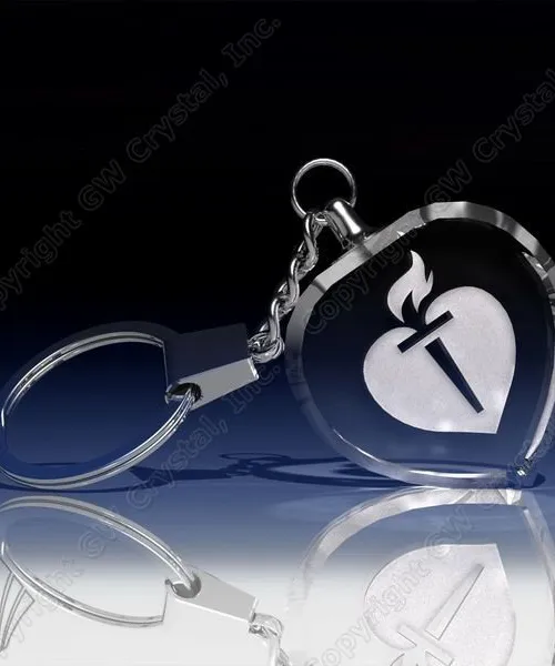 Móc khóa pha lê trái tim