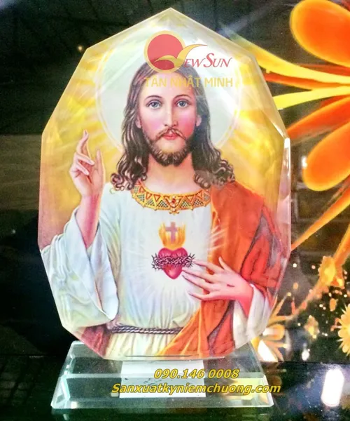 Pha lê Thủy tinh in hình Chúa, Kỷ niệm chương pha lê thủy tinh nhận in lẻ lấy trong ngày