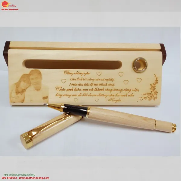 Hộp Bút Gỗ Khắc Tên Quà Tặng (3) (1)