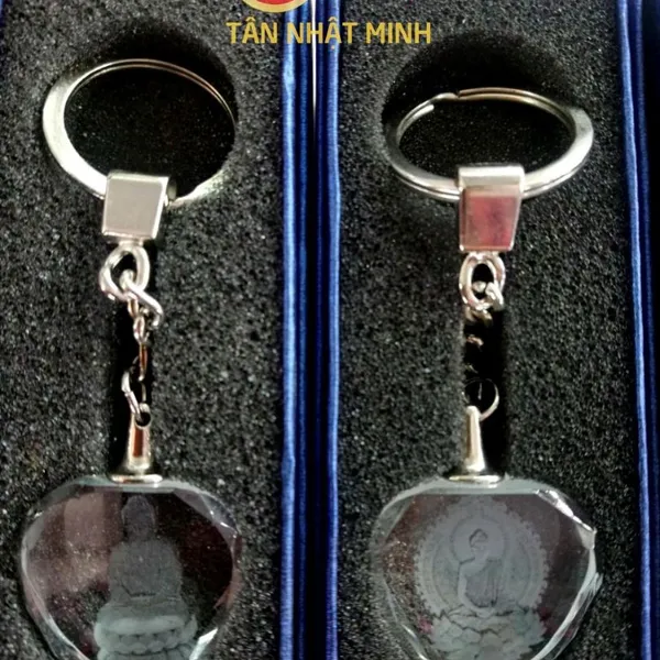 Móc khóa pha lê 3d