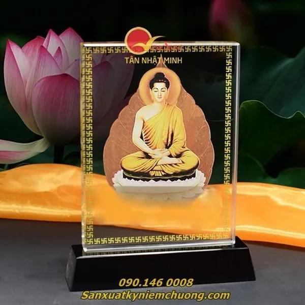 Kỷ niệm chương, Kỷ niệm chương thủy tinh, in hình Phật