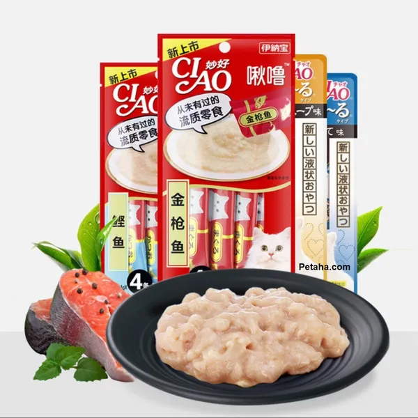 Súp thưởng Ciao cho mèo, Đồ ăn vặt, thức ăn vặt vãnh hàng ngày