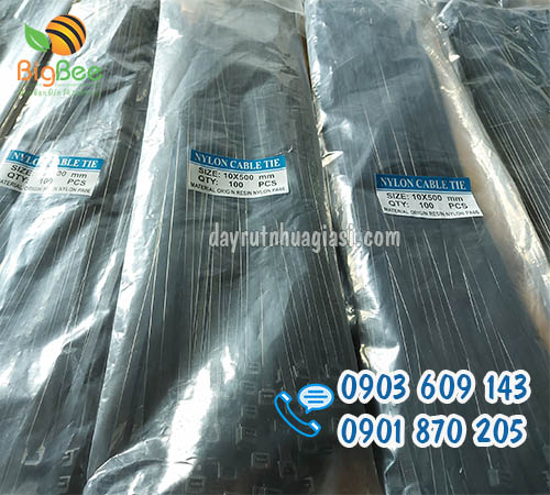 Dây rút nhựa đen 5 tấc giá sỉ rẻ