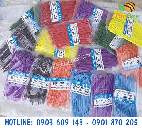 15 cm dây rút màu