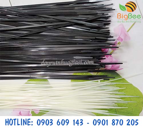 12cm dây rút trắng đen