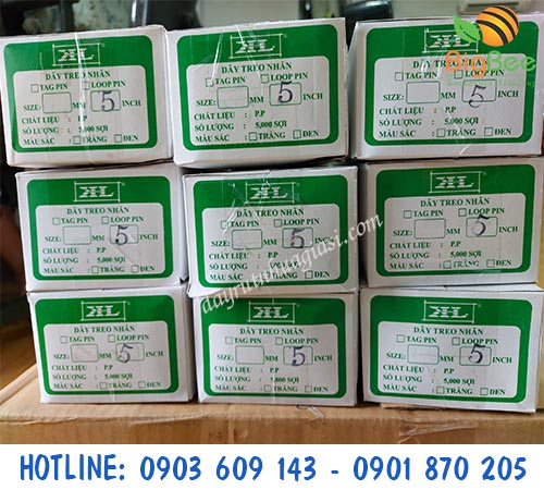 Dây treo nhãn mác nhựa màu trắng trong