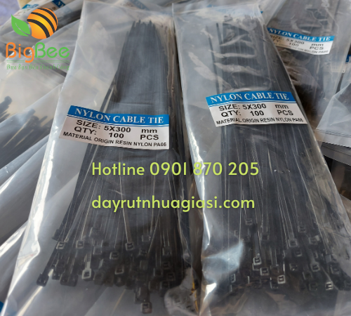 dây rút nhựa màu đen siêu rẻ